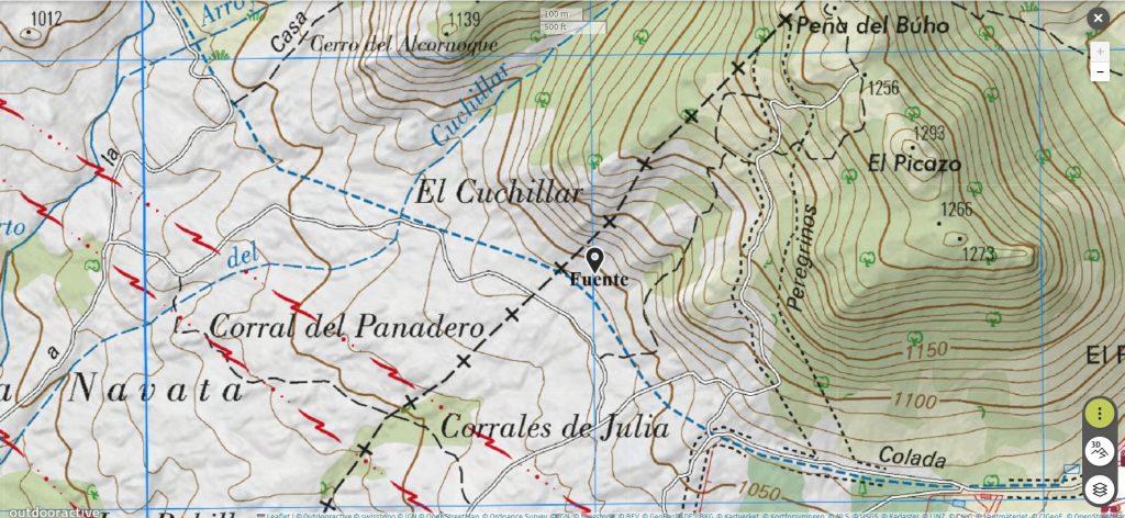 mapa Fuente Corral del Panadero