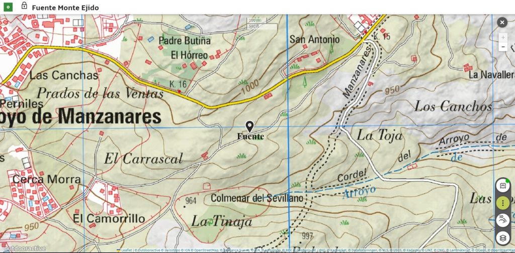 mapa Fuente monte ejido